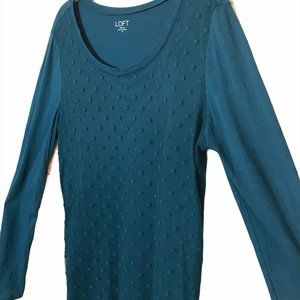 LOFT Teal Long Sleeve Top